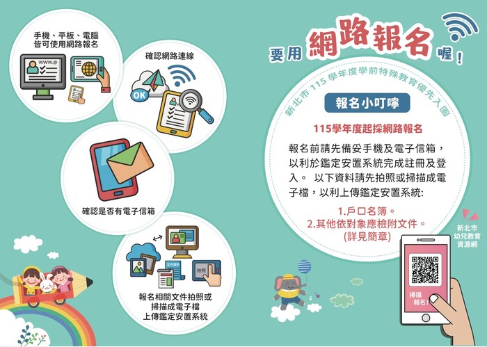 115學年度學前特殊教育需求幼兒申請優先入園鑑定安置圖片